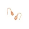 Emilie Rose Gold Drop Earrings In Sand Drusy -Kendra Scott kendra scott emilie drop earrings rose gold sand drusy 00