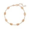 Emilie Rose Gold Chain Bracelet In Sand Drusy -Kendra Scott kendra scott emilie link bracelet rose gold sand drusy 00 lg
