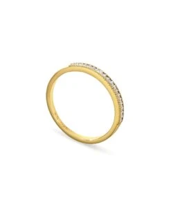Ensley 18k Gold Vermeil Band Ring In White Diamond -Kendra Scott kendra scott ensley band ring gold vermeil white diamond 01 lg