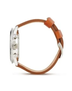 Evans Stainless Steel 44mm Chronograph Watch In Ivory -Kendra Scott kendra scott evans 44mm chronograph watch luggage leather ivory stainless steel 02