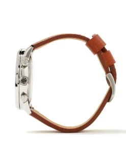 Evans Stainless Steel 44mm Field Watch In Ivory -Kendra Scott kendra scott evans 44mm field watch chestnut brown leather ivory stainless steel 02