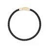 Evans 18k Yellow Gold Vermeil Corded Bracelet In Black Leather -Kendra Scott kendra scott evans corded friendship bracelet gold black leather 00 lg