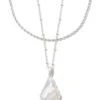 Faceted Alex Silver Convertible Necklace In Ivory Illusion 1 Faceted Alex Silver Convertible Necklace In Ivory Illusion -Kendra Scott kendra scott faceted alex convertible necklace rhodium ivory mother of pearl 00