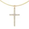 Large Cross 14k Yellow Gold Pendant Necklace In White Diamond -Kendra Scott kendra scott fine lg cross pendant necklace 14k gold wt diamond 02 lg