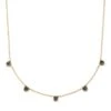 Shannon 14k Yellow Gold Collar Necklace In Black Diamond -Kendra Scott kendra scott fine shannon strand necklace 14k yellow gold black diamond 00 lg