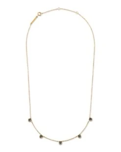 Kendra Scott -Kendra Scott kendra scott fine shannon strand necklace 14k yellow gold black diamond 01 lg