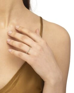 Finley 14k Yellow Gold Band Ring In White Diamond -Kendra Scott kendra scott finley band ring 14k yellow gold white diamond 03 lg