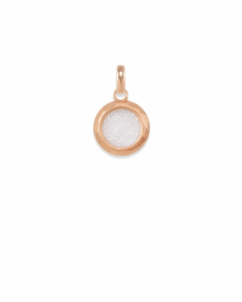 Floating Crystals Charm In Rose Gold 3 Floating Crystals Charm In Rose Gold