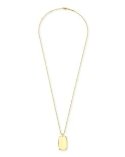 Folds Of Honor Pendant Necklace In 18k Gold Vermeil -Kendra Scott kendra scott folds of honor tag necklace 18k gold vermeil 01 lg