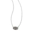 Grayson Silver Pendant Necklace In Platinum Drusy 1 Grayson Silver Pendant Necklace In Platinum Drusy -Kendra Scott kendra scott grayson pendant necklace rhodium platinum drusy 00