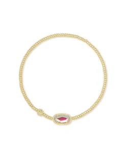 Grayson Gold Stretch Bracelet In Dichroic Glass