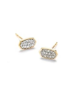 Marisa Stud Earrings In White Diamond And 14k Yellow Gold 10 Marisa Stud Earrings In White Diamond And 14k Yellow Gold -Kendra Scott kendra scott gypsy diamond stud earrings in 14k yellow gold 01 default lg