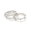 Haven Silver Crystal Heart Rings Set Of 3 In White Crystal -Kendra Scott kendra scott haven crystal heart ring set of 3 rhodium white crystal 00