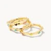 Haven Heart Gold Rings Set Of 3 In Multi Mix 1 Haven Heart Gold Rings Set Of 3 In Multi Mix -Kendra Scott kendra scott haven heart ring set of 3 gold multi mix 00 lg