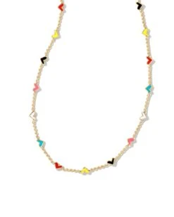 Haven Heart Gold Strand Necklace In Multi Mix