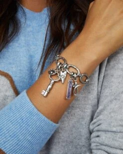 Heart Charm In Vintage Silver -Kendra Scott kendra scott heart causes charm vintage silver 02 lg