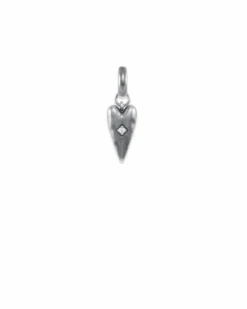 Heart Charm In Vintage Silver -Kendra Scott kendra scott heart causes charm vintage silver 01 lg