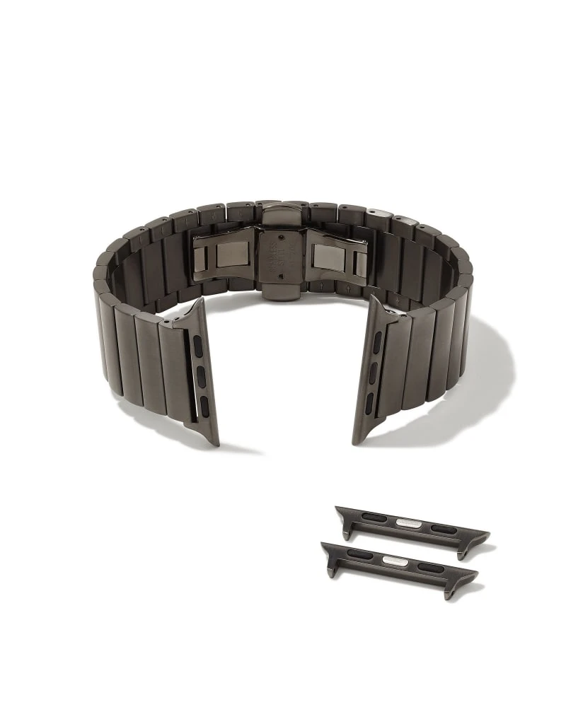 Hudson Watch Band In Gunmetal Stainless Steel 4 Hudson Watch Band In Gunmetal Stainless Steel - Image 2