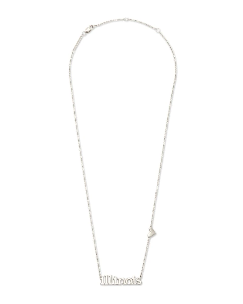 Illinois Pendant Necklace In Sterling Silver 4 Illinois Pendant Necklace In Sterling Silver - Image 2