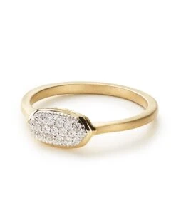 Isa Ring In Pave Diamond And 14k Yellow Gold