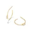 Isabella 14k Yellow Gold Hoop Earrings In White Diamond 1 Isabella 14k Yellow Gold Hoop Earrings In White Diamond -Kendra Scott kendra scott isabella hoop earrings 14k yellow gold white diamond 00