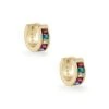Jack Gold Huggie Earrings In Multi Crystal -Kendra Scott kendra scott jack huggie hoop gold multi nano gems 00 lg