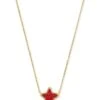 Jae Star Gold Pendant Necklace In Bright Red Drusy -Kendra Scott kendra scott jae star short pendant necklace gold bright red drusy 00 lg