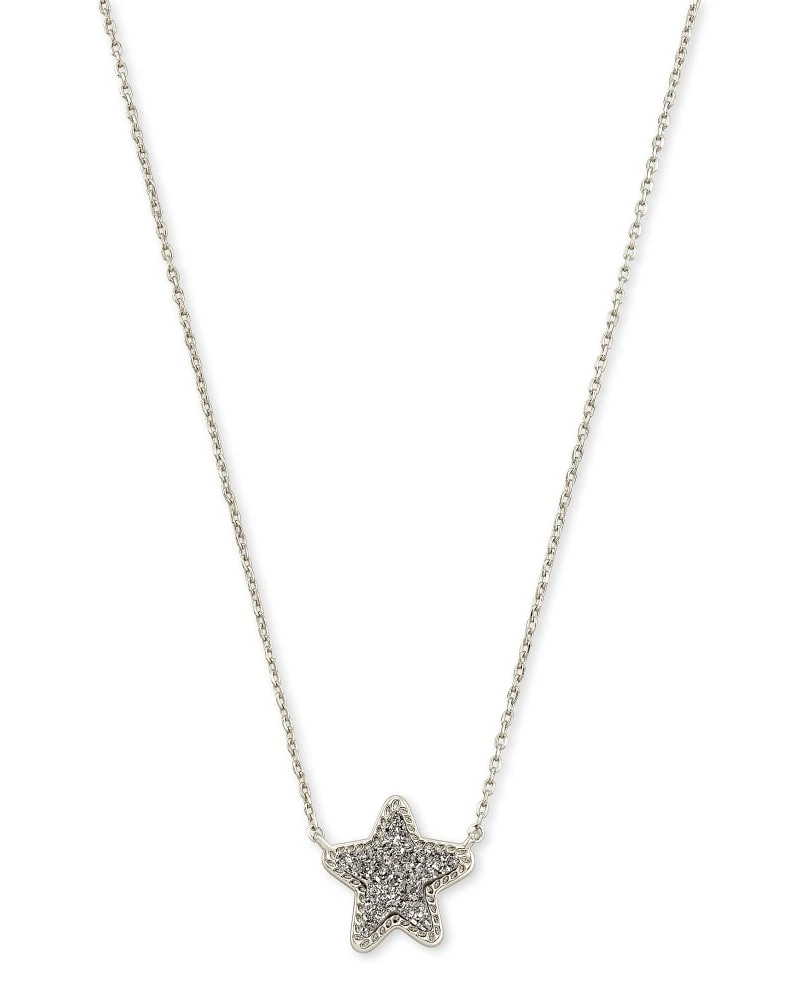 Jae Star Silver Pendant Necklace In Platinum Drusy 3 Jae Star Silver Pendant Necklace In Platinum Drusy