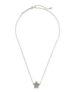 Jae Star Silver Pendant Necklace In Platinum Drusy 9 Jae Star Silver Pendant Necklace In Platinum Drusy -Kendra Scott kendra scott jae star short pendant necklace rhodium platinum drusy 01 lg