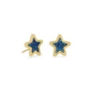 Jae Star Gold Stud Earrings In Blue Drusy -Kendra Scott kendra scott jae star stud earring gold blue drusy 00 lg