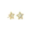 Jae Star Gold Stud Earrings In Dichroic Glass -Kendra Scott kendra scott jae star stud earring gold dichroic glass 00 lg