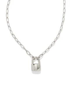 Jess Small Lock Chain Necklace In Silver