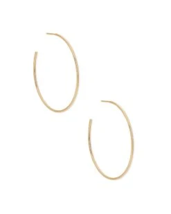 Keeley 50mm Hoop Earrings In 18k Gold Vermeil
