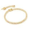 Larsan Gold Tennis Bracelet In White Crystal -Kendra Scott kendra scott larsan tennis bracelet gold white cz 00