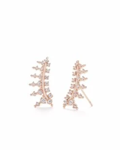 Laurie Ear Climbers In Rose Gold