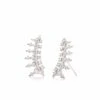 Laurie Ear Climbers In Silver -Kendra Scott kendra scott laurie ear climbers in silver 00 default lg