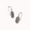 Lee Sterling Silver Drop Earrings In Platinum Drusy -Kendra Scott kendra scott lee drop earring sterling silver plat drusy 00 lg