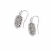 Lee Silver Drop Earrings In Platinum Drusy -Kendra Scott kendra scott lee silver drop earrings in platinum drusy 00 default lg