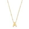 Letter A Pendant Necklace In Gold -Kendra Scott kendra scott letter A pendant necklace gold 00 lg