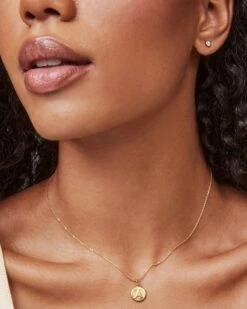 Letter A Coin Charm In 18k Gold Vermeil -Kendra Scott kendra scott letter a coin charm 18k gold vermeil