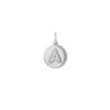 Letter A Coin Charm In Oxidized Sterling Silver -Kendra Scott kendra scott letter a coin sterling silver 00 lg