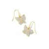 Lillia Crystal Butterfly Gold Drop Earrings In White Crystal -Kendra Scott kendra scott lillia crystal drop earrings gold white crystal 00