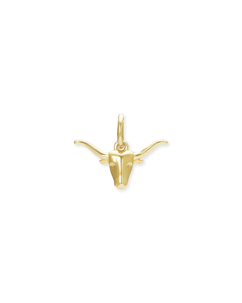 Longhorn Charm In 18k Gold Vermeil 3 Longhorn Charm In 18k Gold Vermeil