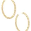 Maggie Hoop Earrings In Gold Filigree -Kendra Scott kendra scott maggie hoop earring gold filigree lg 00