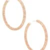 Maggie Hoop Earrings In Rose Gold Filigree -Kendra Scott kendra scott maggie hoop earring rose gold filigree lg 00