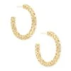 Maggie Small Hoop Earrings In Gold Filigree -Kendra Scott kendra scott maggie small hoop earring gold filigree lg 00