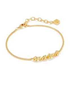 Mama Script Bracelet In Gold
