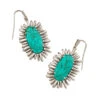Mariah Vintage Silver Drop Earrings In Variegated Turquoise Magnesite -Kendra Scott kendra scott mariah earring vintage silver variegated turquoise magnesite 00