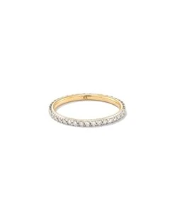 Marilyn 14k Yellow Gold Full Eternity Band Ring In White Diamond, .5ct