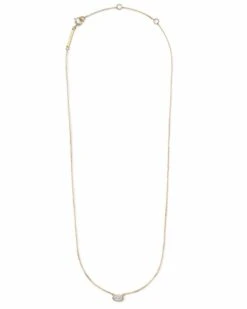 Marisa Pendant Necklace In White Diamond And 14k Yellow Gold -Kendra Scott kendra scott marisa diamond pendant necklace in 14k yellow gold 01 default lg
